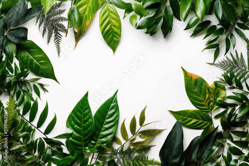 Free photos of green leaves with white background