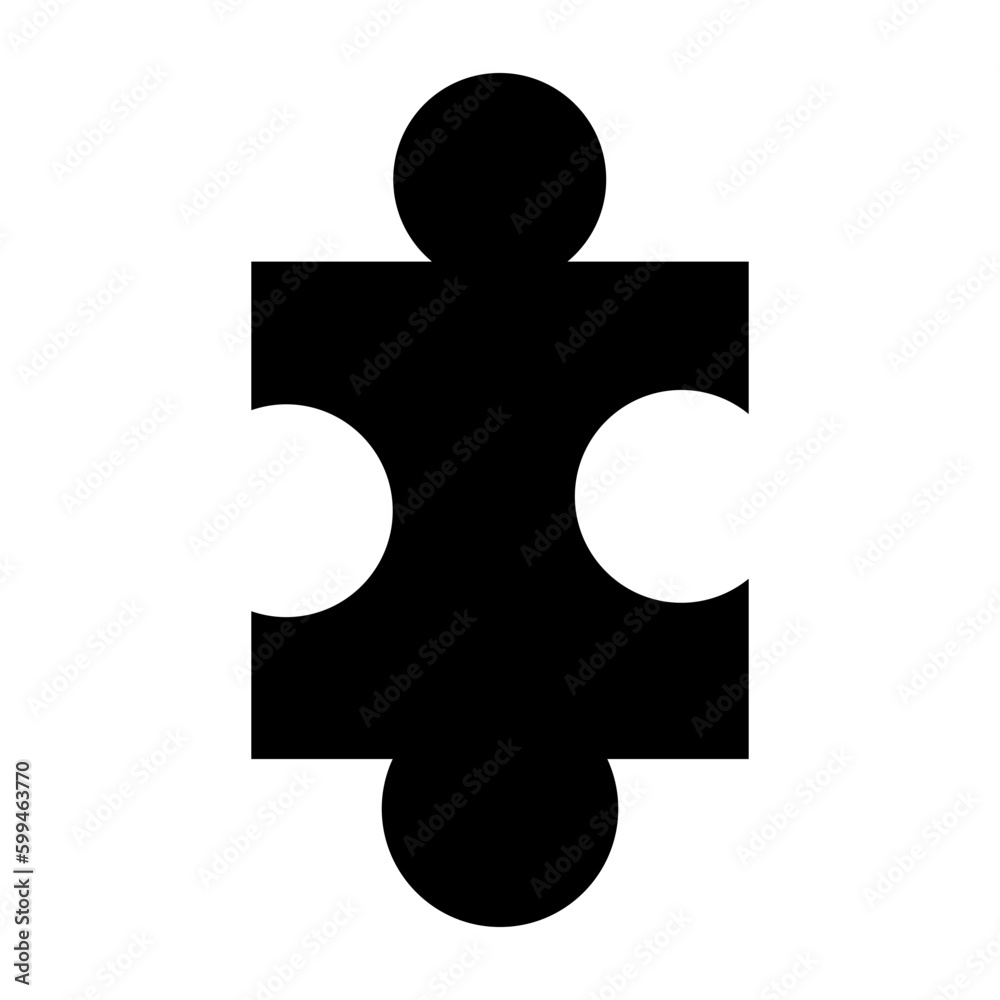Puzzle black icon for design. Flat style illustration isolated on white background. Vector EPS 10 Puzzle black icon for design. Flat style illustration isolated on white background. Vector EPS 10