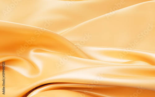 Abstract gold fabric silk texture background, 3d rendering.