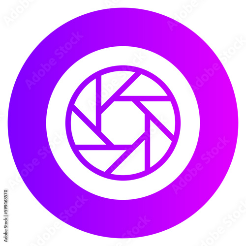 camera shutter gradient icon