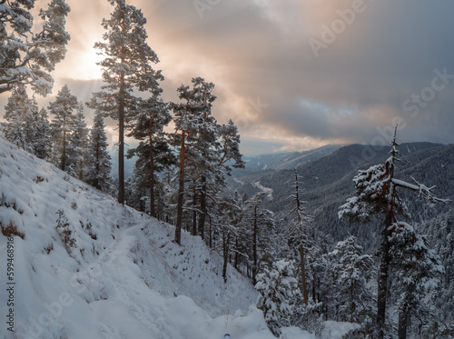Bavarian Mountain hike to the Herzogstand peak with snow and sun  © Wolfgang Hauke