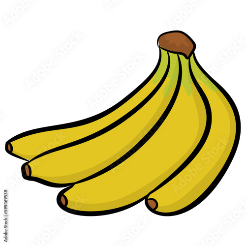 Healthy antioxidant fruit bunch of bananas