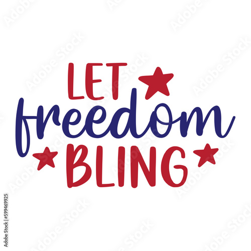 4th of July vector typography design