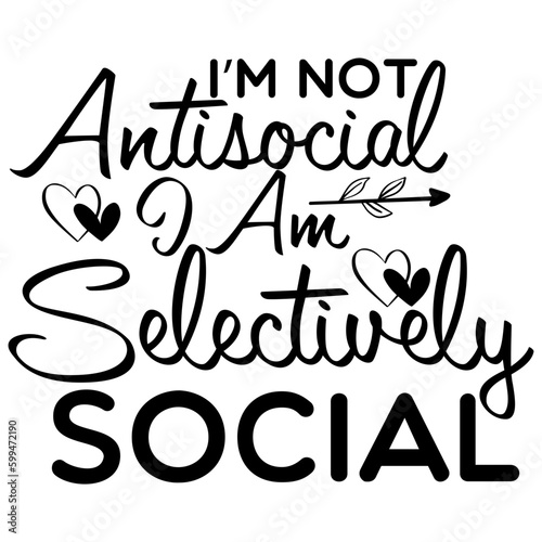 Antisocial typography illustration