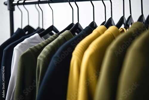 clothes on hangers, generative ai