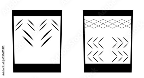 Old-fashion glasses for whiskey, cocktails and other alcoholic beverages with ice. Old fashion rocks, vector icon.