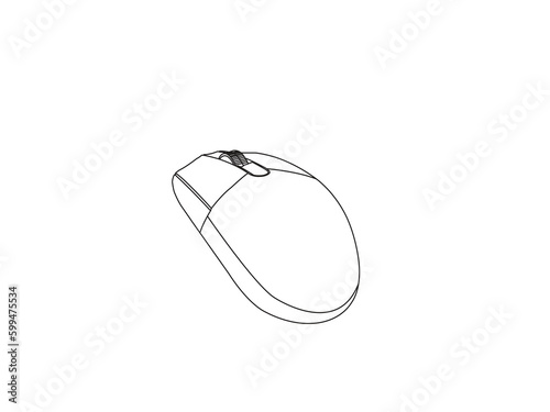 computer mouse make with vector