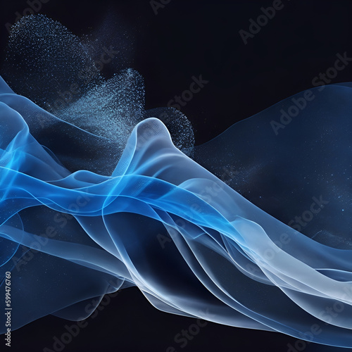 abstract blue background,wave, curve, fire, flame, pattern, backgrounds, shape, blue, AI generated 