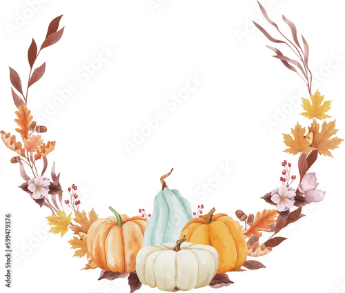Autumn floral wreath