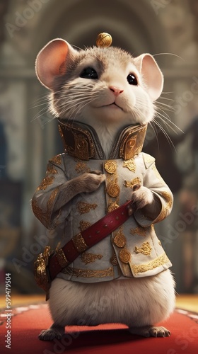 The Regal Little Mouse Prince  A Charming Cinematic Portrait 3. Generative AI