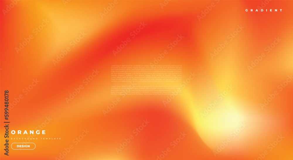 Orange gradient mesh background template copy space. Abstract colour gradation design for poster, banner, or landing page