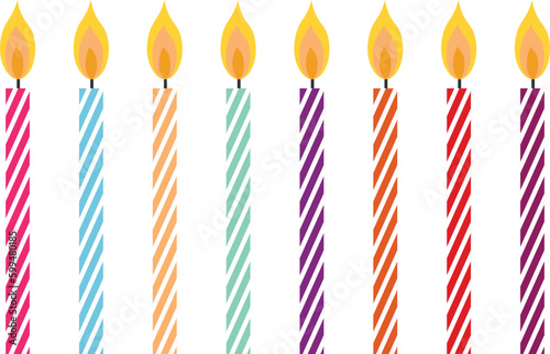 birthday candles set Vector Image