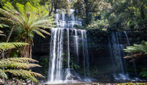 Russell Falls, a tourist location in Tasmania, Australia