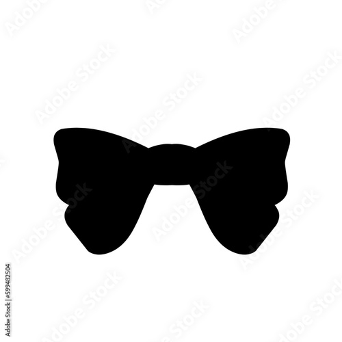 Vector silhouette of graphic decorative bows