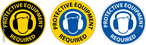 Symbol Floor Sign, Protective Equipment Required
