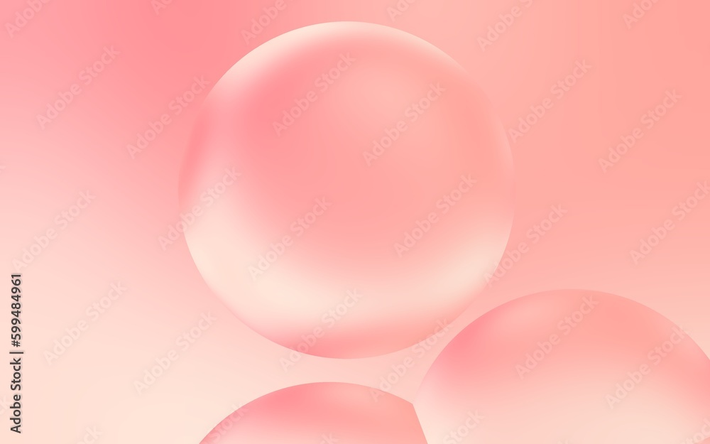 Beautiful 3D peach water bubble background. 3D illustration of transparent bubble drops on smooth peach gradient background. Smooth peach water bubbles. Beautiful 3D peach water bubble background. 3D illustration of transparent bubble drops on smooth peach gradient background. Smooth peach water bubbles.