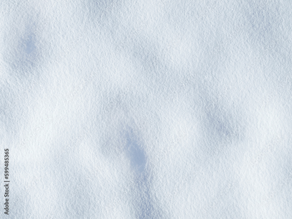 Obraz premium Winter, season and closeup of snow covering the ground on a cold morning with mockup and space. Snowfall, copy space and nature frozen, ice and floor with icy surface, texture and pure, white cover