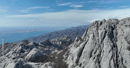 flying near Bojinac peak, Velebit mountains, Croatia photo