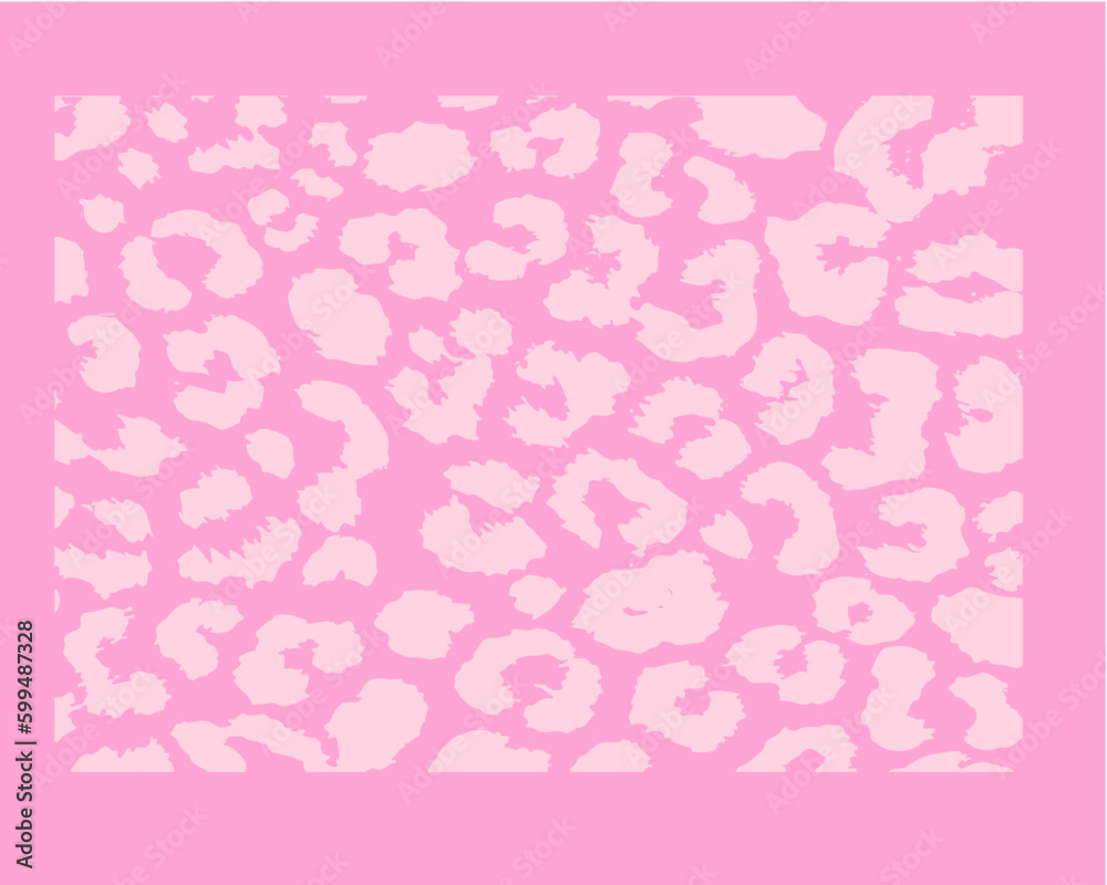 pink leopard pattern design vector