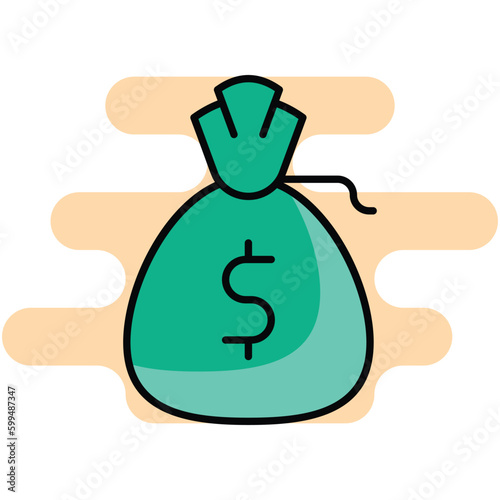 Money  Bag icon - Vector Stock ilustration.