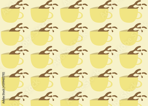 coffee seamless pattern. Isolated on background