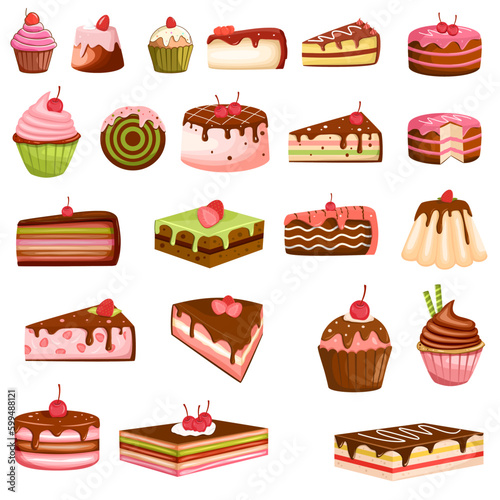 set of cakes