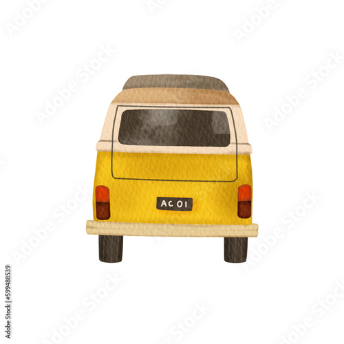 Van Camping watercolor 