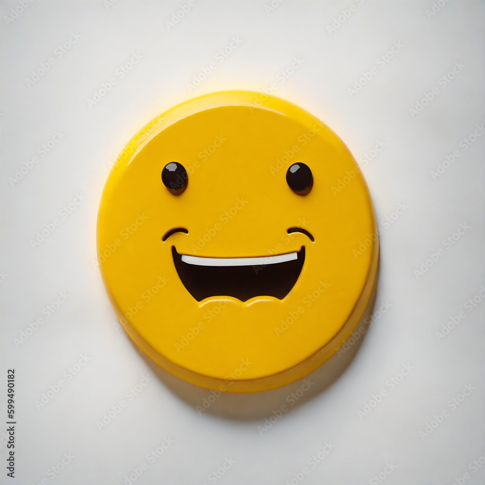 Fototapeta premium Big laughing emoji, cute smile