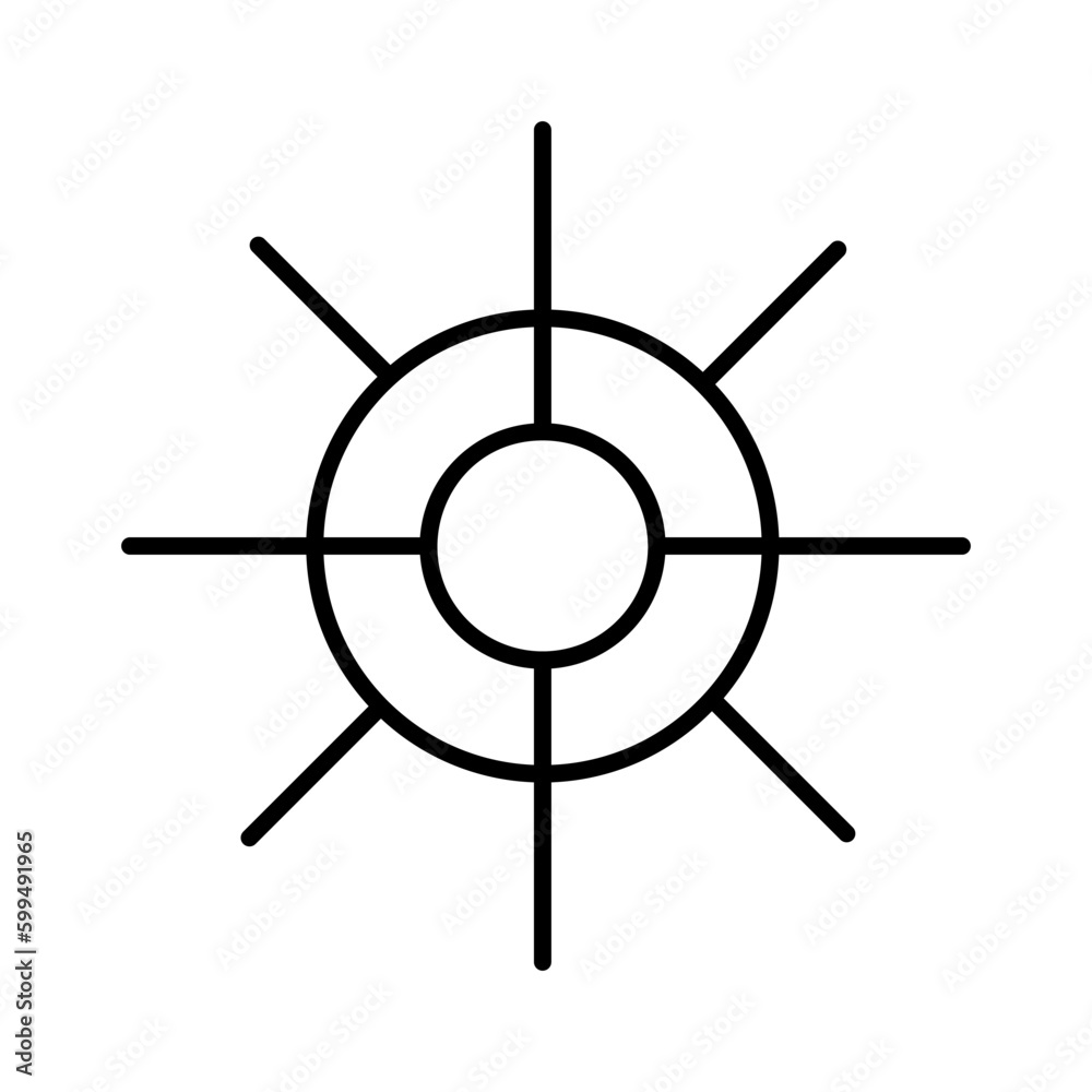 precision target button Icon outline precision target button Icon outline