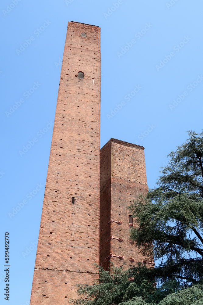 Pavia medieval towers middle ages tall ancient building architecture art