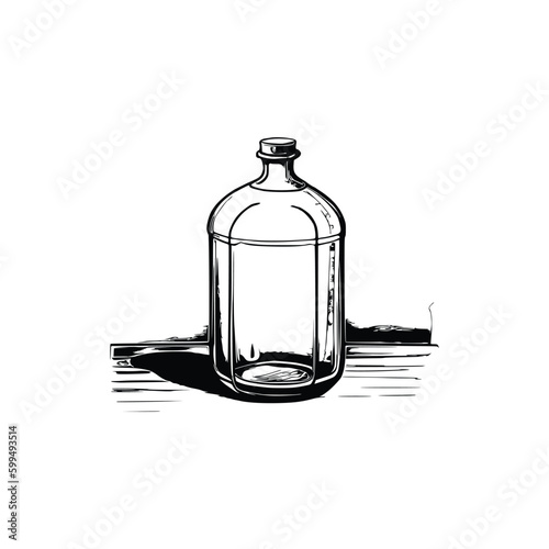 Glass Bottle Vector, vintage essential oils bottles vector, essential oils bottles, Medicine bottles vector.