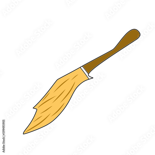 witch broom stick icon