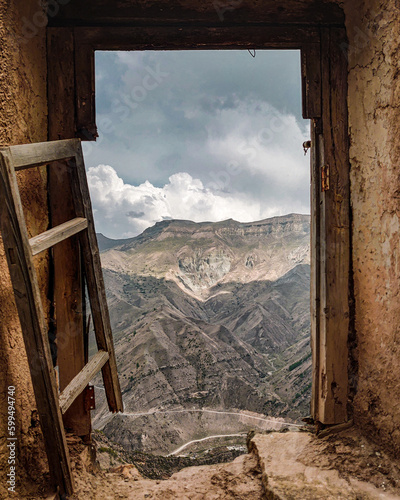 In the mountains of Dagestan, the view from the window photo