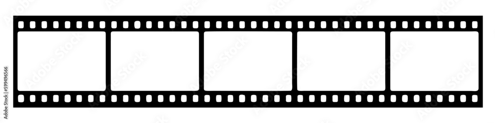 Filmstrip. Retro film strip frame isolated on transparent background
