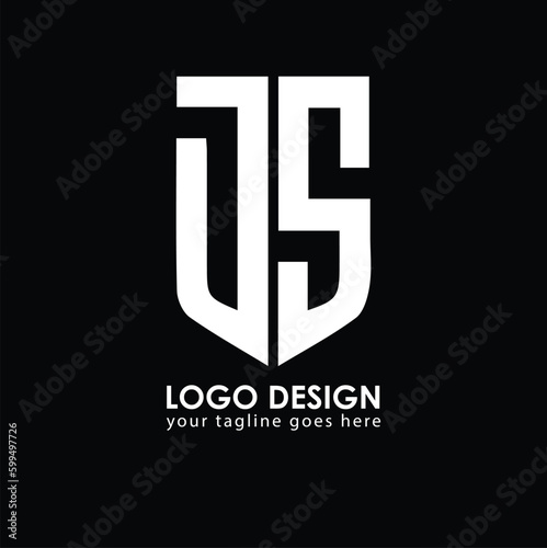 JS JS Logo Design, Creative Minimal Letter JS JS Monogram