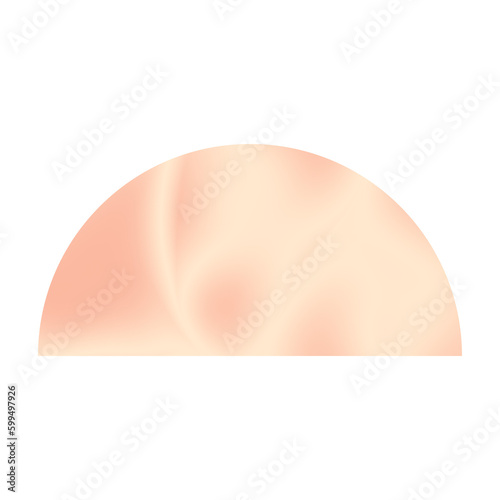 Beige Grainy Half Circle