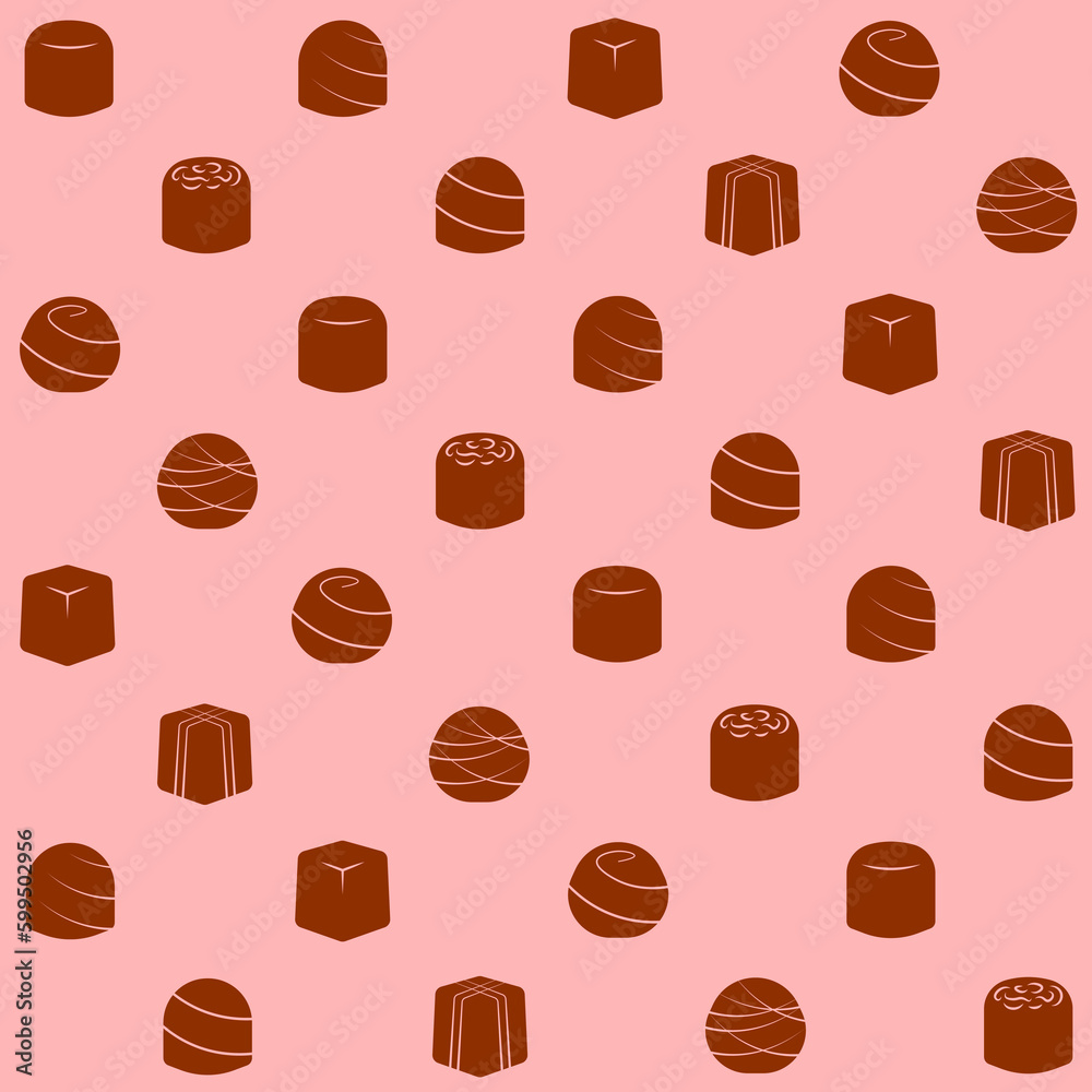 Hand Drawn Chocolate Vector Seamless Pattern