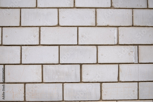 White brick wall as texture, background, pattern