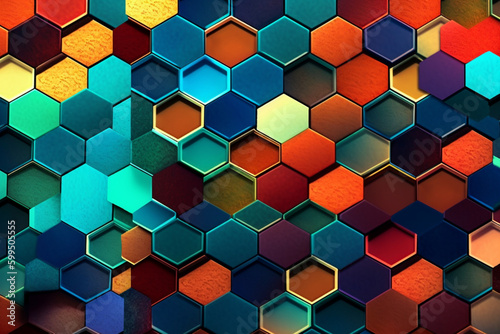 A background with a tessellated pattern of hexagons