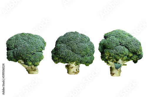 Raw green broccoli  Isolated  transparent background