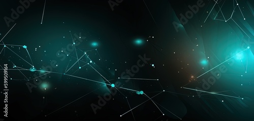 abstract background of electric light network, futuristic concept, Generative Ai
