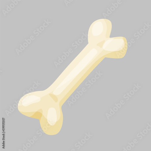 Bone for dog. Vector cartoon illustraion. Isolated on white.