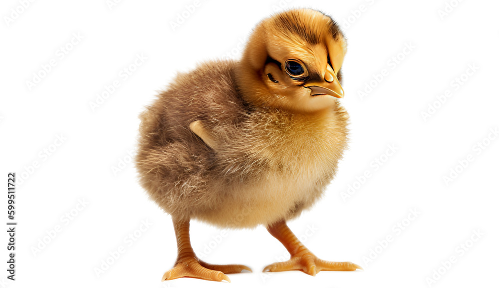 Obraz premium baby chicken, isolated on transparent background cutout