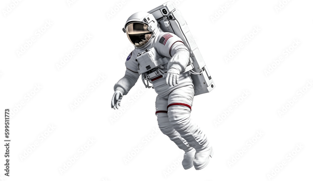 Astronaut isolated on transparent background cutout Stock Illustration ...