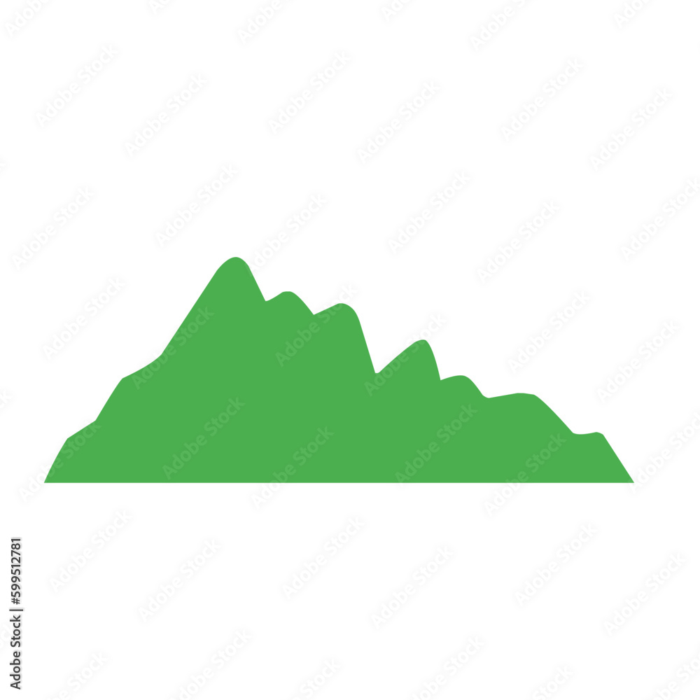 Vector silhouette of Green natural forest 