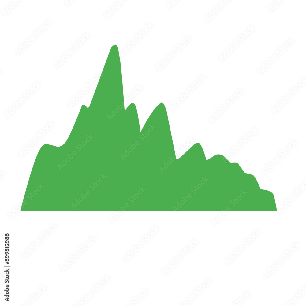 Vector silhouette of Green natural forest 