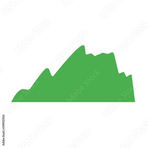 Vector silhouette of Green natural forest 