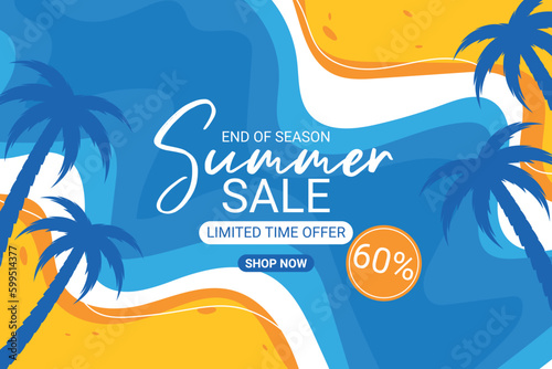 End of summer sale background in vector design
