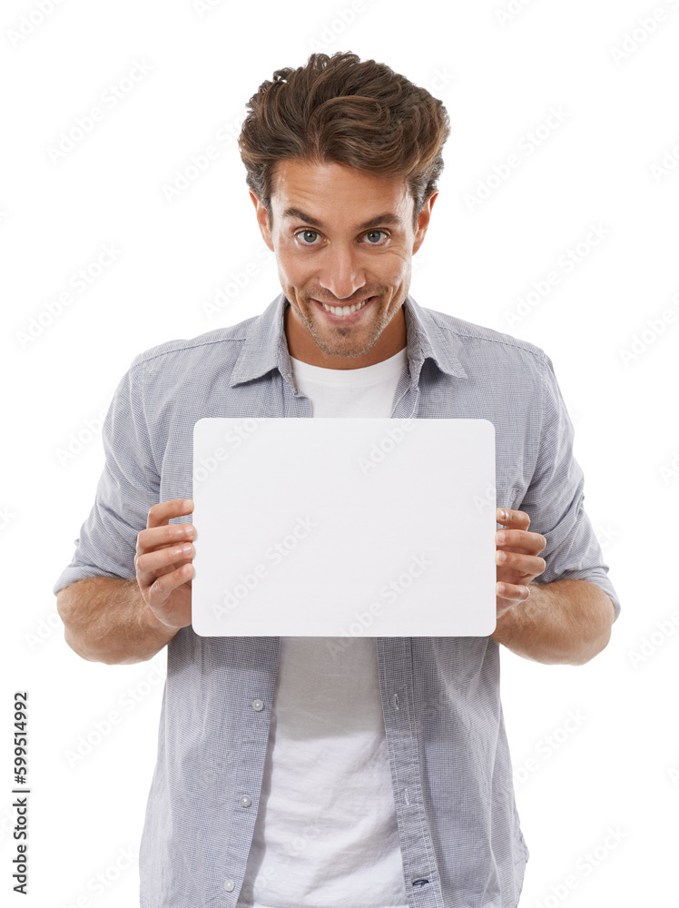 What do you think of this copyspace. Portrait of a handsome young man holding a sign for your copyspace. What do you think of this copyspace. Portrait of a handsome young man holding a sign for your copyspace.