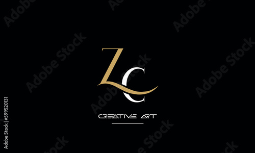 ZC, CZ, Z, C abstract letters logo monogram